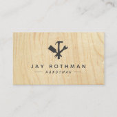 Handyman / Carpenter Tools Home Improving Wood Visitekaartje (Voorkant)
