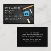 Handyman / Carpenter Tools Home Improving Wood Visitekaartje (Voorkant / Achterkant)