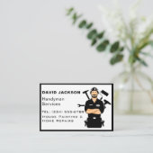 Handyman / Carpenter Tools Home Improving Wood Visitekaartje (Staand voorkant)