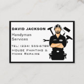 Handyman / Carpenter Tools Home Improving Wood Visitekaartje (Voorkant)
