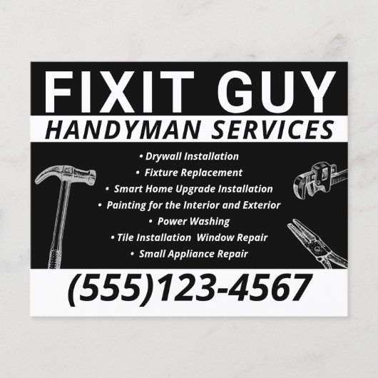 Handyman Carpentry Flyer (Voorkant)