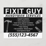 Handyman Carpentry Flyer<br><div class="desc">Eenvoudig modern wit en zwart embleem logo met ronde zaag en gekruiste hamerlogo. Ideaal voor een houtexploitant en restaurateur,  restauratieprofessional,  timmerman,  timmerman,  timmerwerk,  houtbewerker,  Handyman en multiplex verkoop.</div>