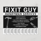 Handyman Carpentry Scheur uit telefoonnummer Flyer (Voorkant)