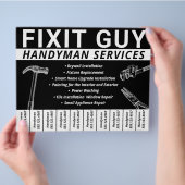 Handyman Carpentry Scheur uit telefoonnummer Flyer (Hand)