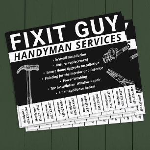 Handyman Carpentry Scheur uit telefoonnummer Flyer