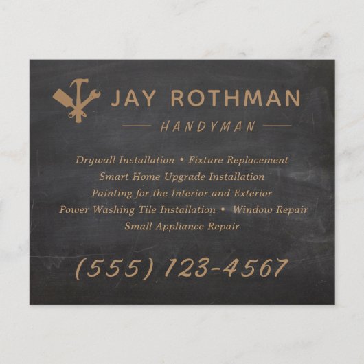 Handyman / Carpentry Tools Home Improvement Flyer (Voorkant)