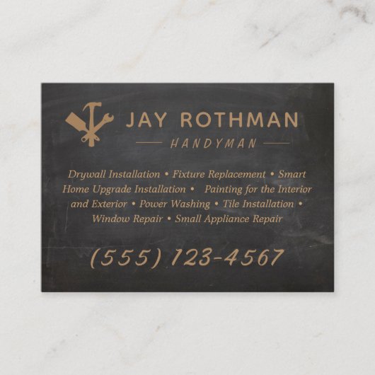 Handyman / Carpentry Tools Home Improvement Visitekaartje (Voorkant)