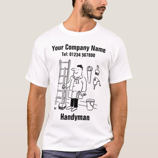 Handyman Cartoon T-shirt (Voorkant)