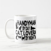 Handyman Cat Lover Koffiemok (Links)