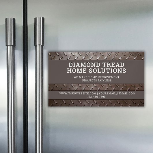 Handyman Constructie Reparatie Service Metaal Staa Magnetisch Visitekaartje