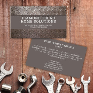Handyman Constructie Reparatie Service Metaal Staa Visitekaartje