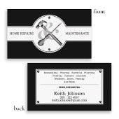 Handyman Construction Black Professional Modern Visitekaartje
