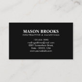 Handyman & Construction Branding Visitekaartje (Achterkant)