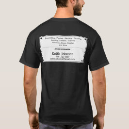 handyman Construction Business Black White T-shirt