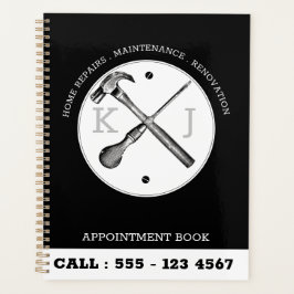 Handyman Construction Business Logo Black - Aangep Planner