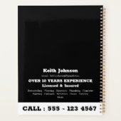 Handyman Construction Business Logo Black - Aangep Planner (Achterkant)