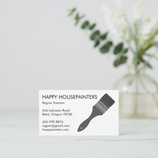 Handyman Construction Cool Housepainter Visitekaartje (Staand voorkant)