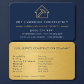 Handyman Construction Metal Gold Navy Blue  Visitekaartje