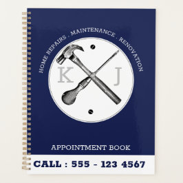 Handyman Construction Navy Blue Custom Appointment Planner
