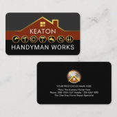 Handyman Construction Service Gold Rooftop Visitekaartje (Voorkant / Achterkant)