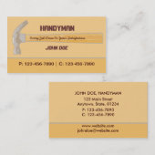 Handyman/Contractor/Carpenter Visitekaartje (Voorkant / Achterkant)