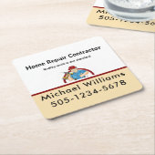 Handyman Contractor Home Repair kantoor Kartonnen Onderzetters (Schuin)