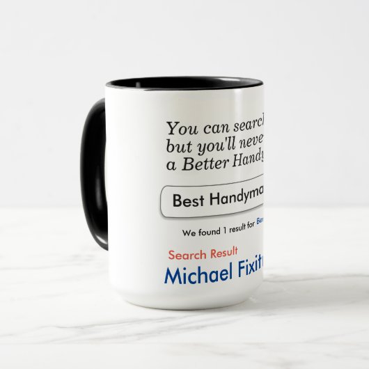 Handyman Custom Personalized Mug Mok (Voorkant links)