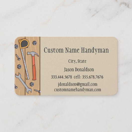 Handyman Custom Visitekaartjes (Voorkant)