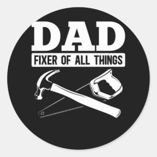 Handyman Dad Repairman Father Ronde Sticker