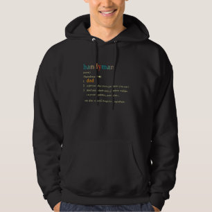Handyman Definition Description Funny Dad Handyma Hoodie