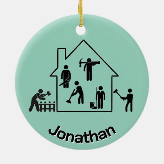 Handyman Design Keramisch Ornament (Achterkant)