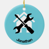 Handyman Design Keramisch Ornament (Achterkant)