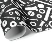 Handyman DIY Mister Fixit Hammer Nuts Bolts Tools Cadeaupapier (Rol Hoek)