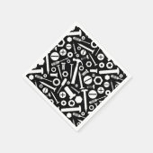 Handyman DIY Mister Fixit Hammer Nuts Bolts Tools Servet (Hoek)