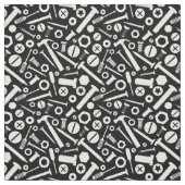 Handyman DIY Mister Fixit Hammer Nuts Bolts Tools Stof (Swatch)