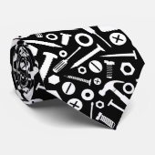 Handyman DIY Mister Fixit Hammer Nuts Bolts Tools Stropdas (Opgerold)