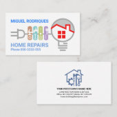 Handyman Electrical Circuit Home Repair Visitekaartje (Voorkant / Achterkant)