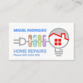 Handyman Electrical Circuit Home Repair Visitekaartje (Voorkant)