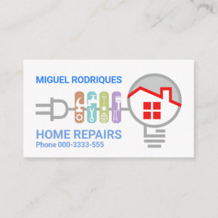 Handyman Electrical Circuit Home Repair Visitekaartje