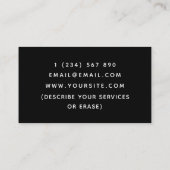 Handyman Elektricien Loodgieter Gereedschap Zwart  Visitekaartje (Achterkant)