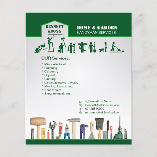Handyman- en huisonderhoudsdienst flyer (Voorkant)