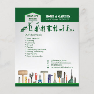 Handyman- en huisonderhoudsdienst flyer
