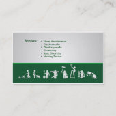 Handyman- en thuisonderhoud visitekaartje (Achterkant)