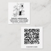 Handyman en thuisreparaties vierkante visitekaartje (Voorkant / Achterkant)