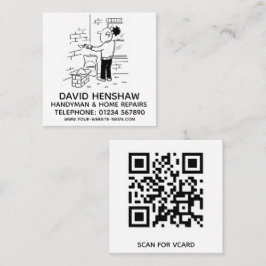 Handyman en thuisreparaties vierkante visitekaartje