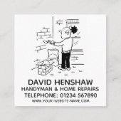 Handyman en thuisreparaties vierkante visitekaartje (Voorkant)