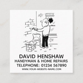 Handyman en thuisreparaties vierkante visitekaartje
