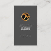 Handyman Fine Wood Grain Gold Hammer Logo Visitekaartje (Achterkant)
