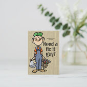 Handyman Fix-IT Carpenter Painter Job Zoeken Verdi Visitekaartje (Staand voorkant)