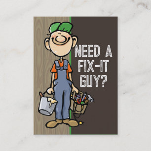 Handyman Fix-IT Carpenter Painter Job Zoeken Verdi Visitekaartje